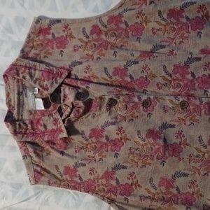 The Territory Ahead Vintage Button-up Sleeveless Floral Dress